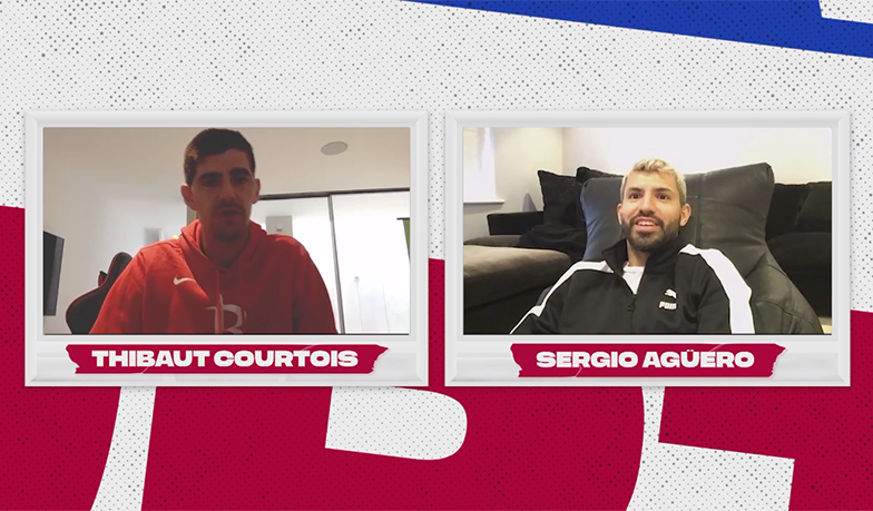 Foto: Courtois gra z Agüero w NBA 2K20