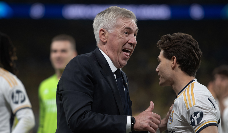 Foto: Ancelotti w przerwie finału na Wembley: Nie traćmy piłek i atakujmy pole karne [VIDEO]