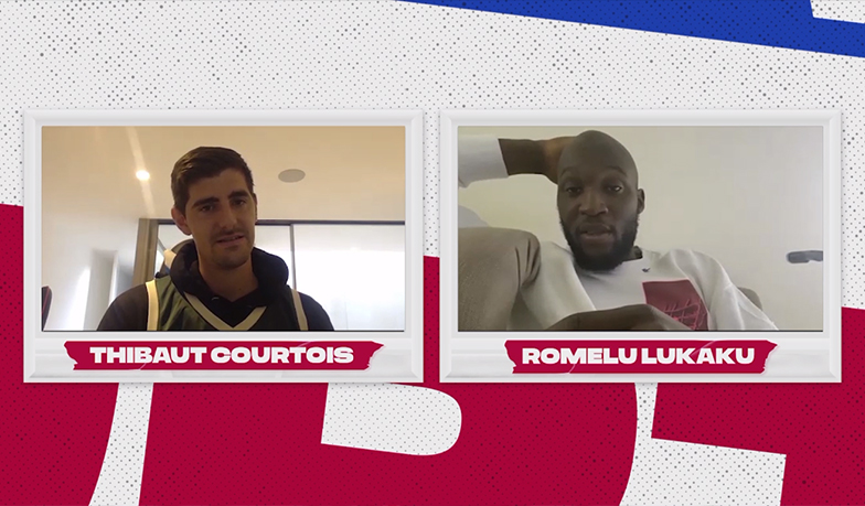 Foto: Courtois gra z Lukaku w NBA 2K20