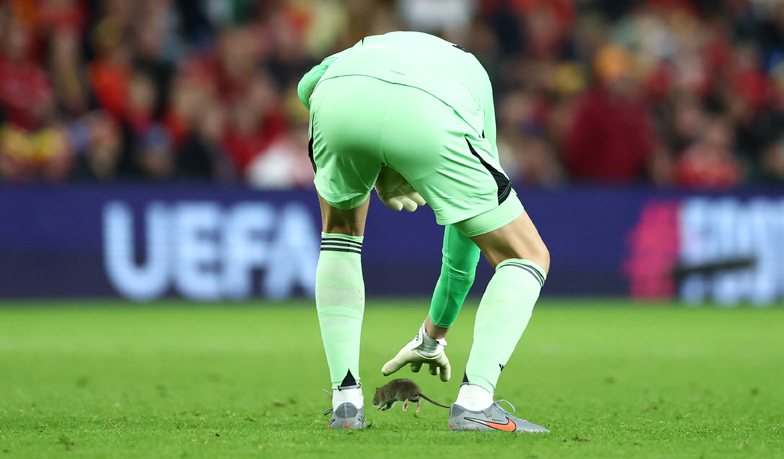 Foto: Courtois stał się viralem… próbując złapać szczura [VIDEO]