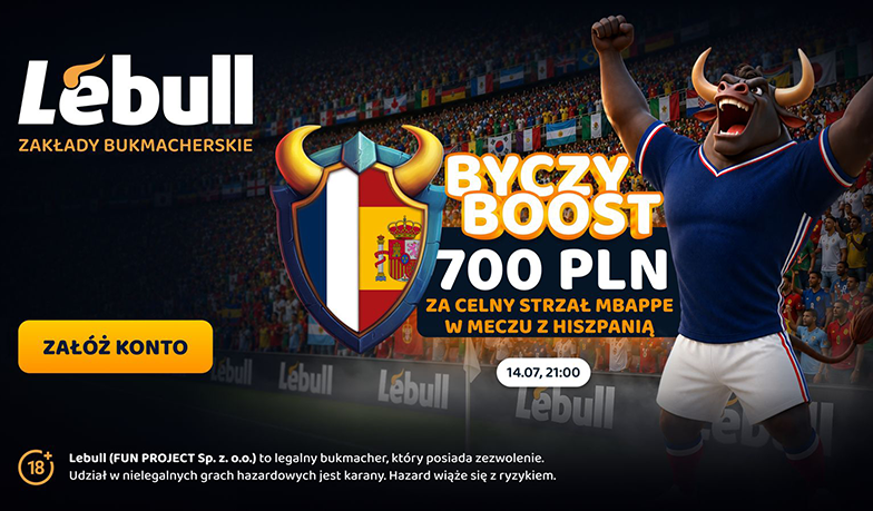 Mbappé kontra Hiszpania. Super oferta Lebull: do 700 PLN za celny strzał Kyliana
