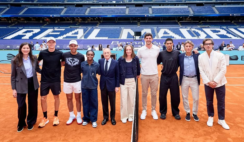 Nadal, Sinner, Świątek, a także Florentino, Courtois i Bellingham otworzyli kort na Bernabéu [VIDEO]