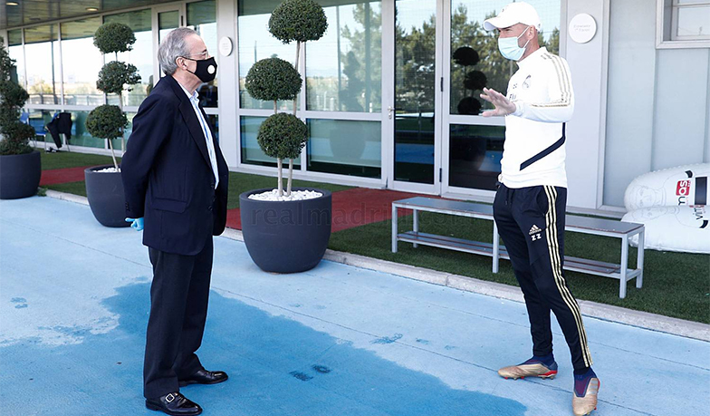 Foto: Florentino odwiedził zawodników na dzisiejszym treningu