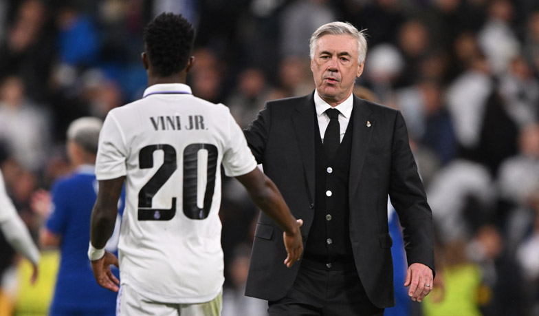 Foto: Ancelotti: Vinícius jest traktowany inaczej w Lidze Mistrzów niż La Lidze