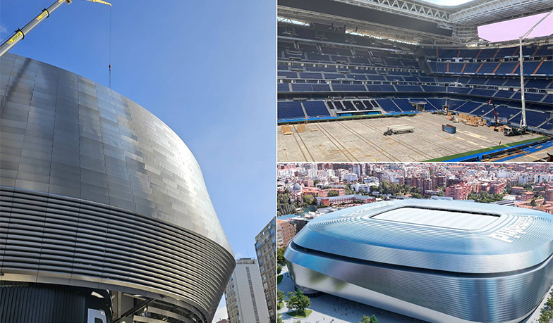 Foto: Znikają „szczeliny” na fasadzie Santiago Bernabéu