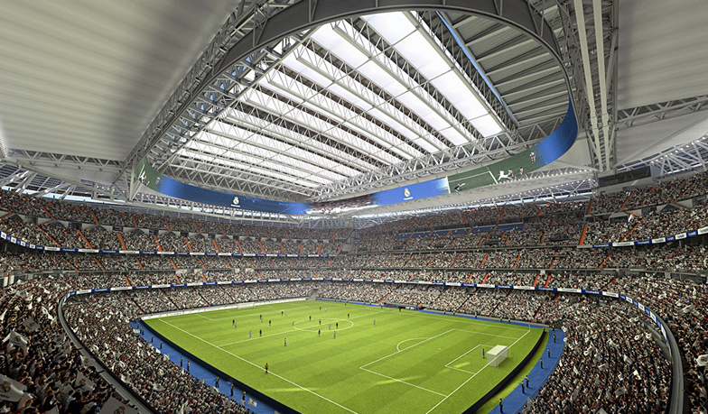 Foto: Rozpoczyna się montaż futurystycznego dachu na Santiago Bernabéu