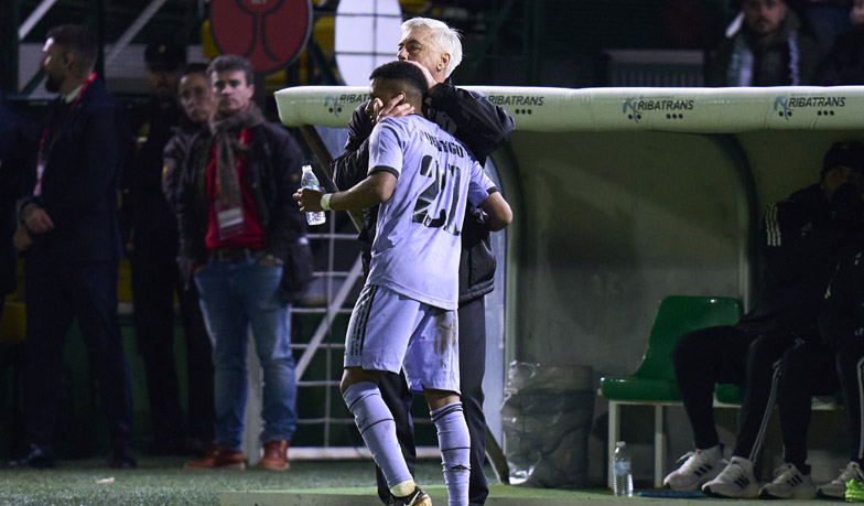 Foto: Ancelotti: To byłoby golazo Rodrygo na normalnej murawie, a co dopiero tutaj