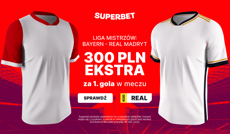 Foto: 300 zł za pierwszego gola w meczu Bayernu z Realem!