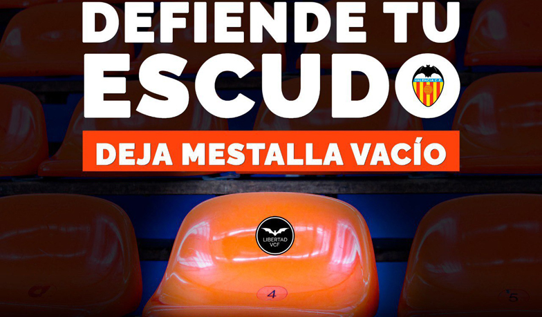 Foto: Kibice Valencii utrzymują swój apel: Pusta Mestalla w meczu z Realem