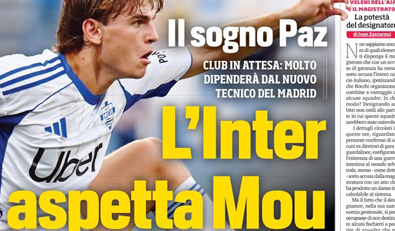 Corriere dello Sport: Inter chce Nico Paza, a Real czeka na decyzję trenera
