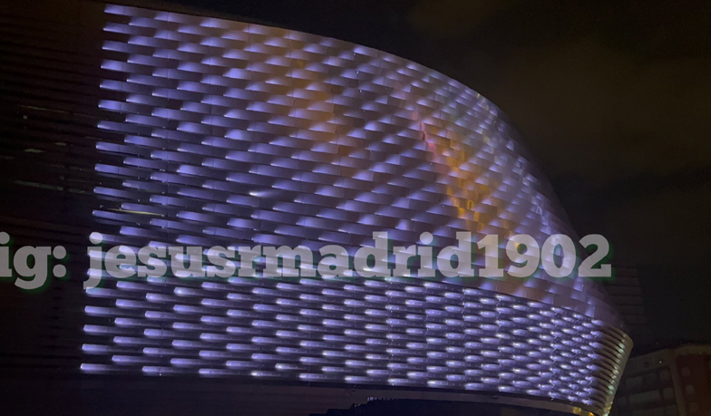 Foto: Kolejny test reflektorów LED na fasadzie Bernabéu [VIDEO]