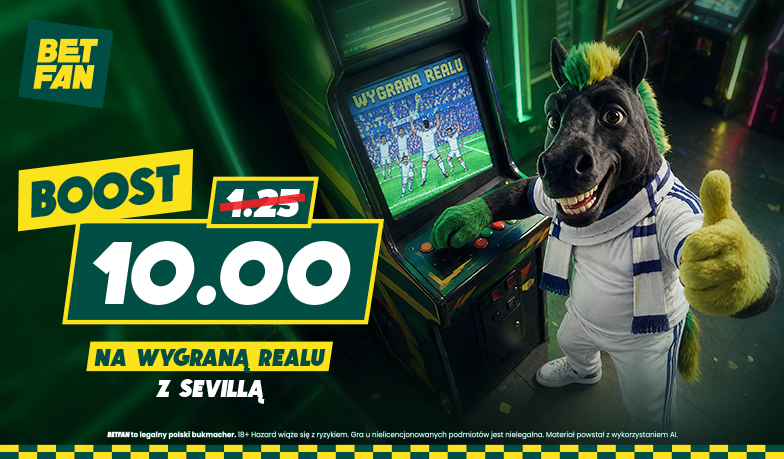 Kurs 10.0 na wygraną Realu z Sevillą - łącznie 576 zł do zgarnięcia!