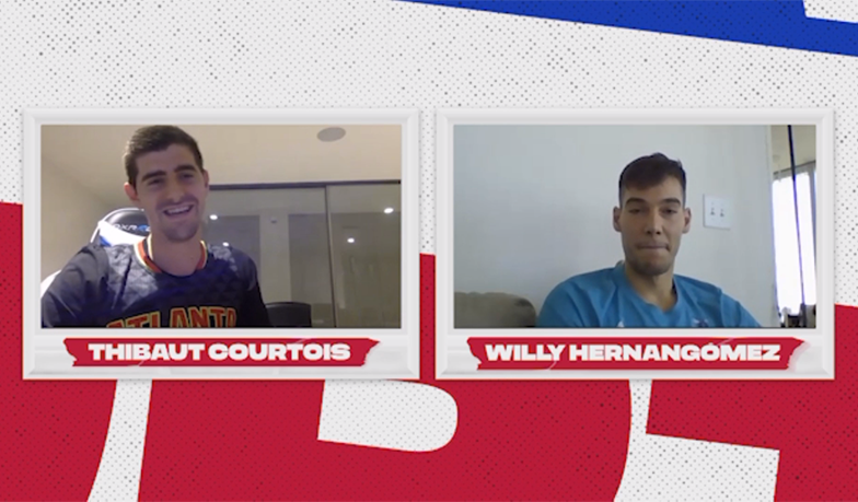 Foto: Courtois gra z Hernangómezem w NBA 2K20