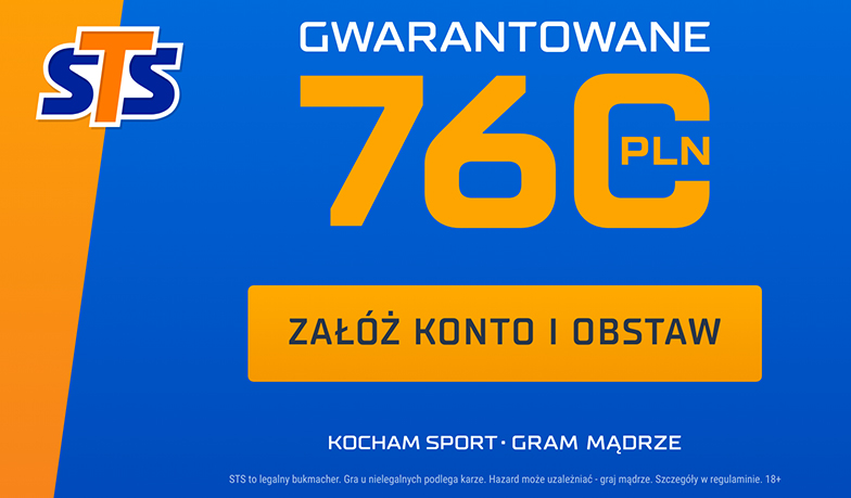 Foto: Kod promocyjny STS. Bukmacher oferuje 760 zł na start!