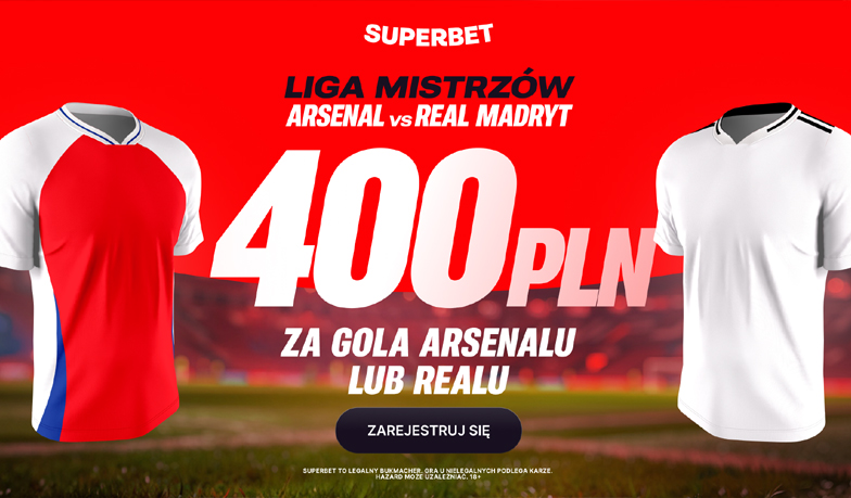 Foto: Zgarnij 400 zł za gola Realu Madryt lub Arsenalu!