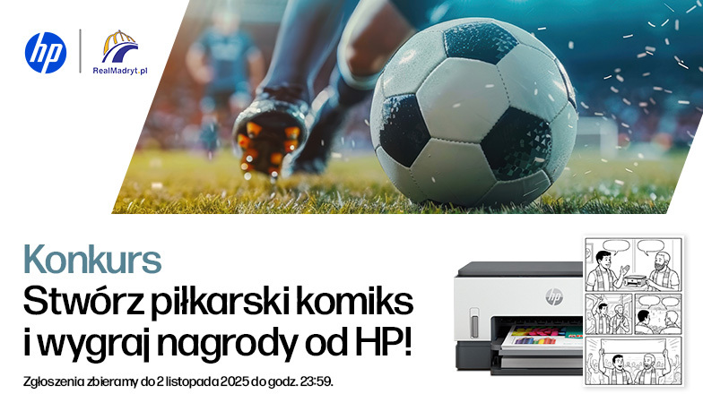 Foto: Wygraj drukarkę HP Smart Tank i koszulki Realu Madryt! Uwolnij swoją kreatywność w nowym konkursie!
