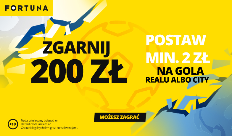 Foto: 200 zł za gola Realu Madryt lub Manchesteru City