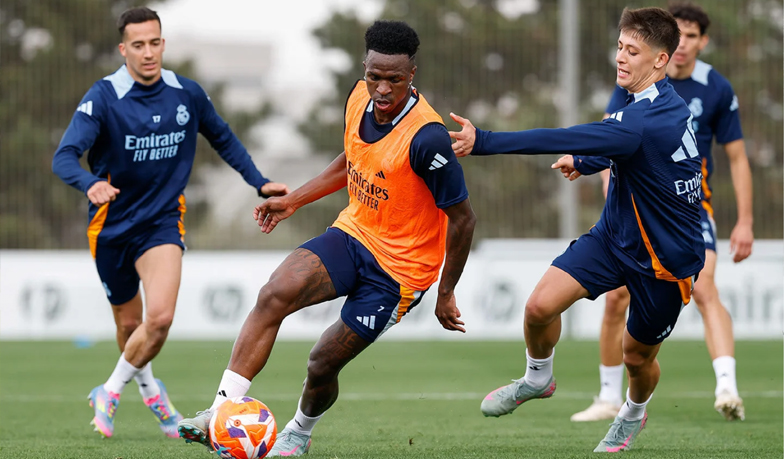 Foto: Vinícius i Mbappé trenowali z drużyną