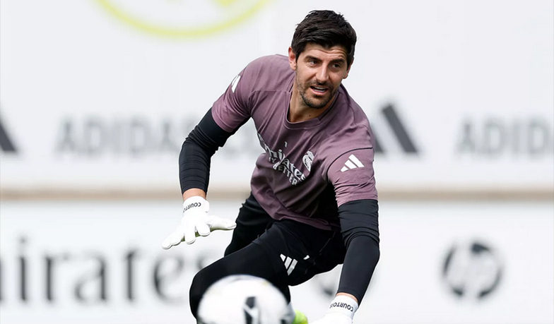 Courtois przepracował cały trening z grupą