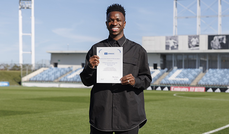 Foto: Vinícius wybrany ambasadorem dobrej woli UNESCO