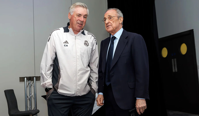 Foto: Florentino Pérez dołączył do drużyny w Manchesterze