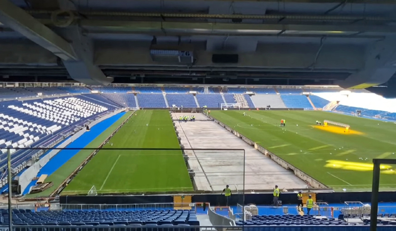 Foto: Murawa na Santiago Bernabéu wyjechała na środowy mecz