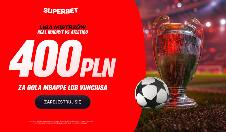 Foto: Zgarnij 400 zł za gola Viníciusa lub Mbappé w derbach z Atlético!