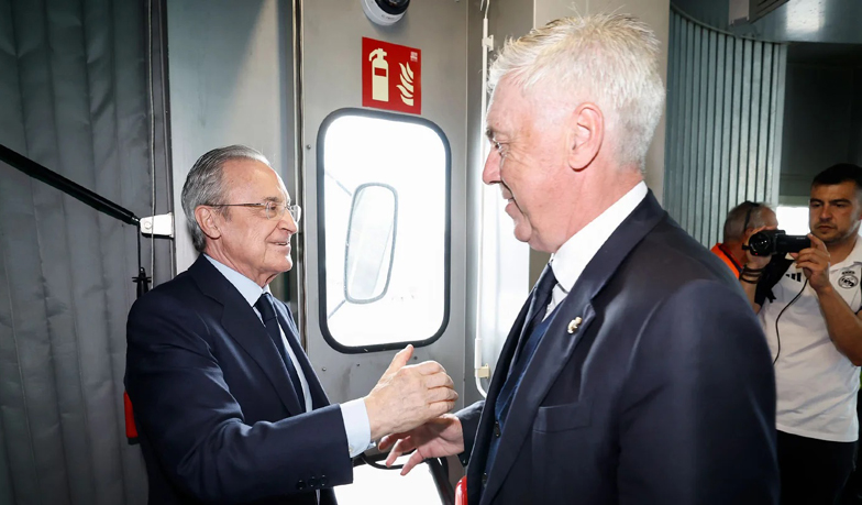 Foto: Florentino Pérez wyleciał z drużyną do Londynu