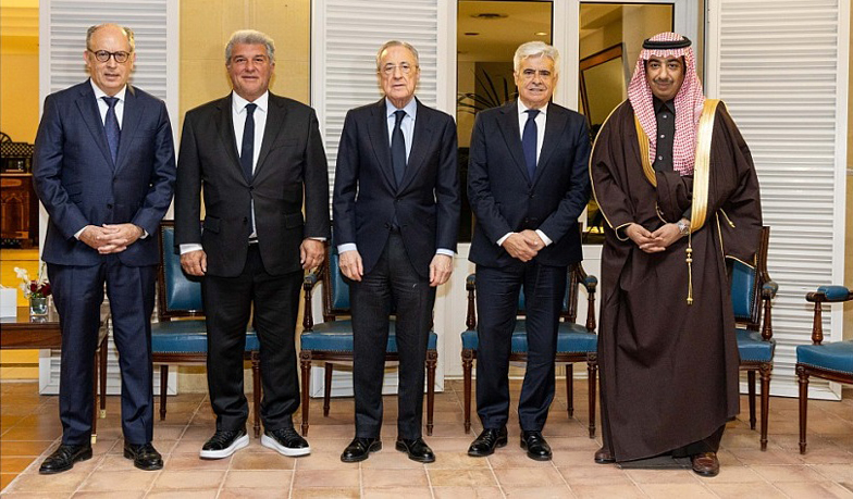 Foto: Florentino i Laporta spotkali się w ambasadzie w Rijadzie