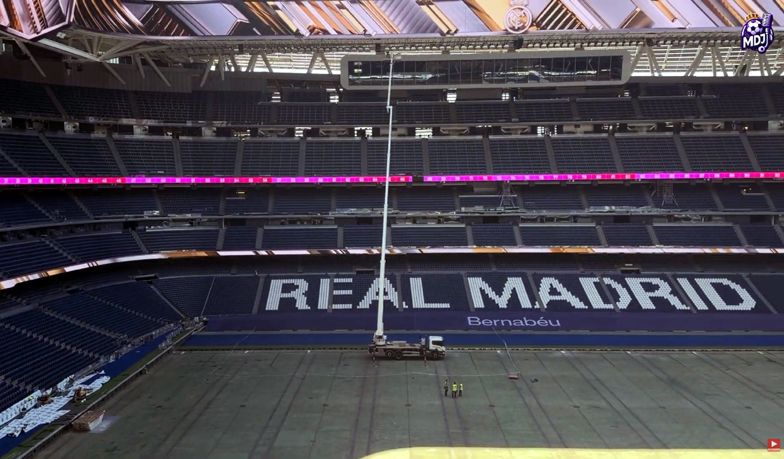 Rozpoczęto montaż struktur pod nazwę Bernabéu oraz testy drugiego pierścienia LED [VIDEO]
