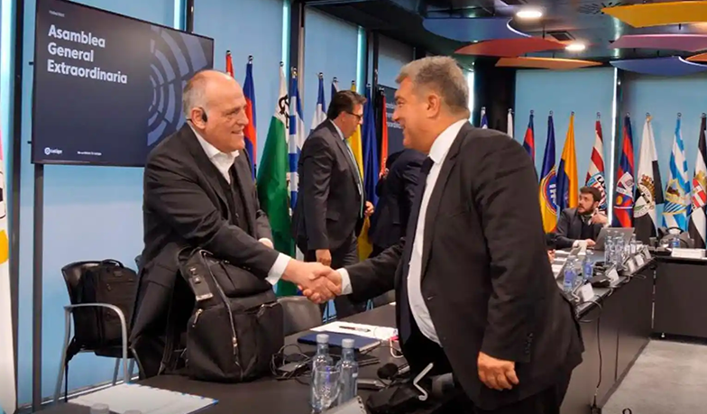 Foto: Laporta zdradza Florentino i wpada w objęcia Tebasa, który może doprowadzić La Ligę do ruiny