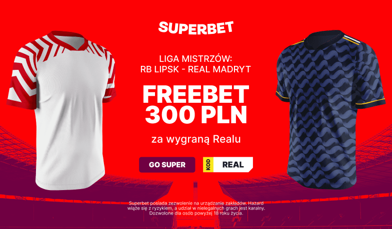Foto: 300 zł za zwycięstwo Realu z Lipskiem!