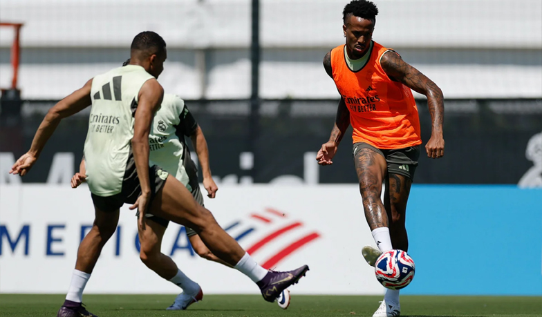Foto: Carvajal, Militão, Alaba i Rüdiger przepracowali cały trening z grupą [VIDEO]