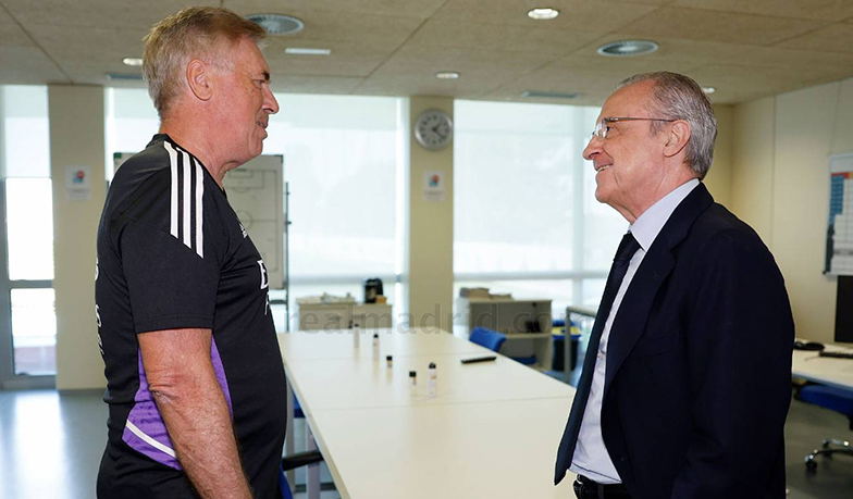 Foto: Florentino pojawił się na treningu w Valdebebas