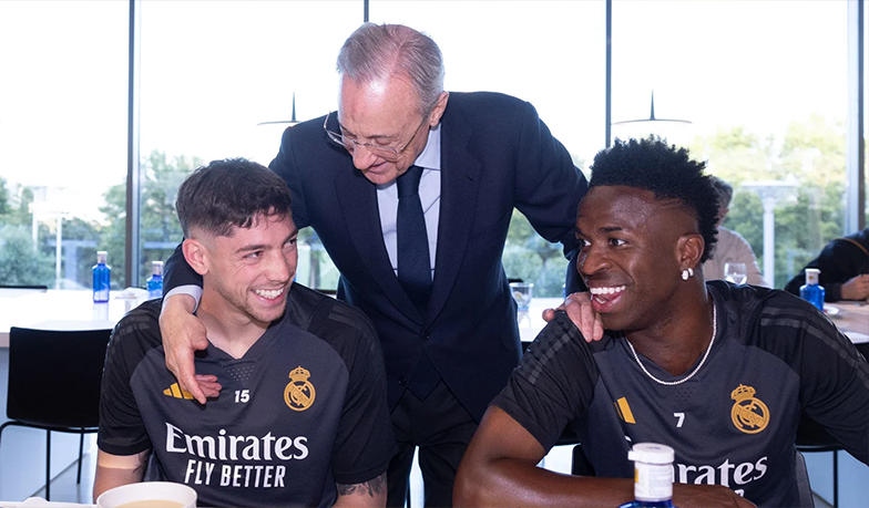 Foto: Florentino spotkał się z drużyną przed rewanżem