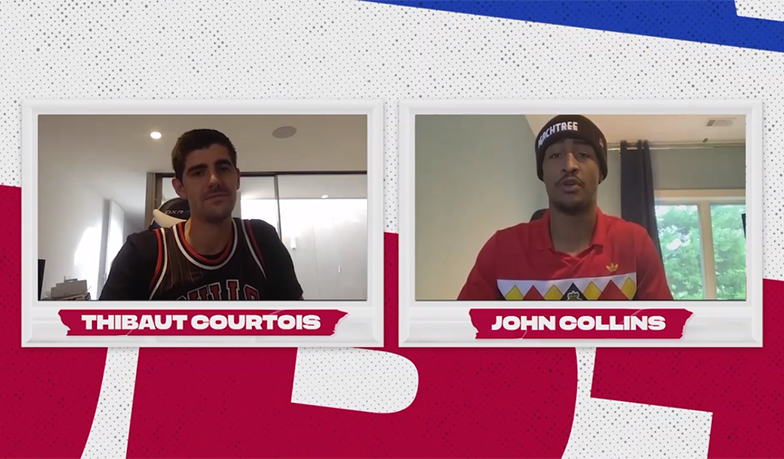Foto: Courtois gra z Collinsem w NBA 2K20
