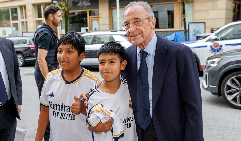 Foto: Florentino Pérez doleciał do San Sebastián
