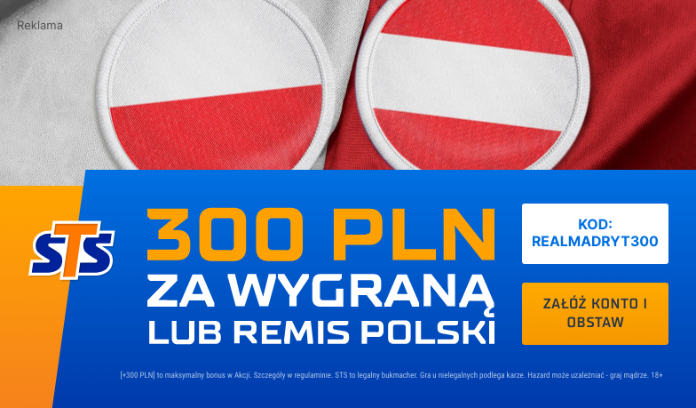 Foto: 300 zł za wygraną Polski z Austrią lub remis!