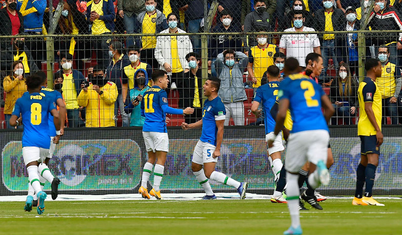 Foto: Gol Casemiro, Brazylia remisuje z Ekwadorem